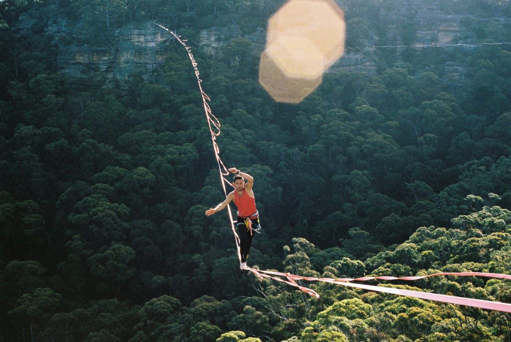 Slacklining in nature